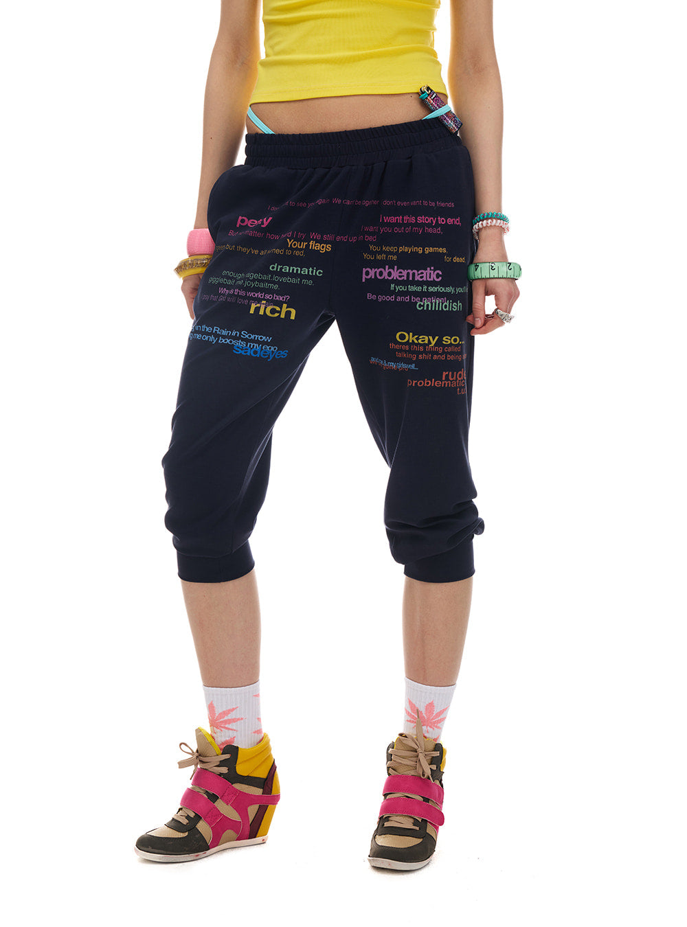 Keyword Noise Drawstring Sweat Pants