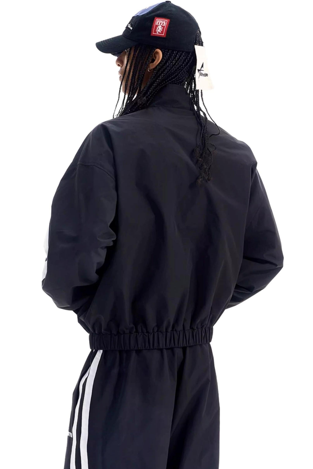Color-Blocked Distressed Sports Jacket