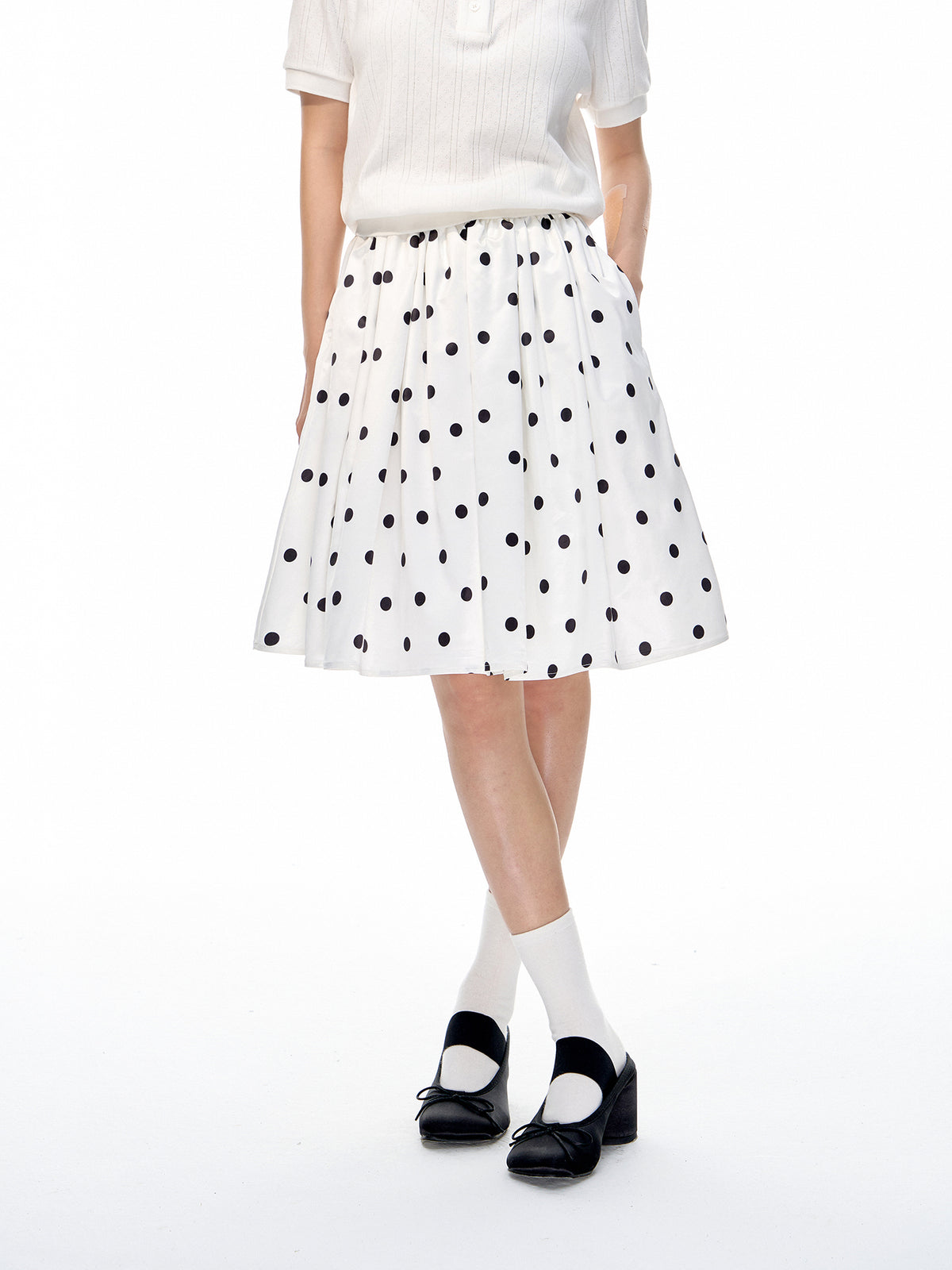 Romance Nanc Dot A-Line Skirt