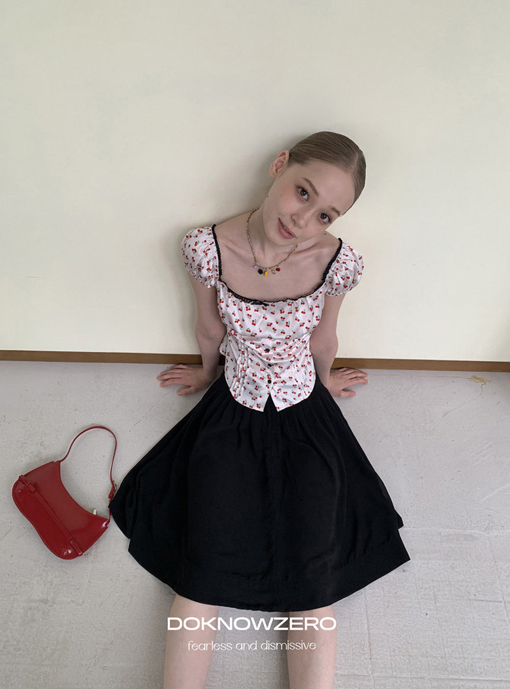 Noir Flow Pleated Skirt