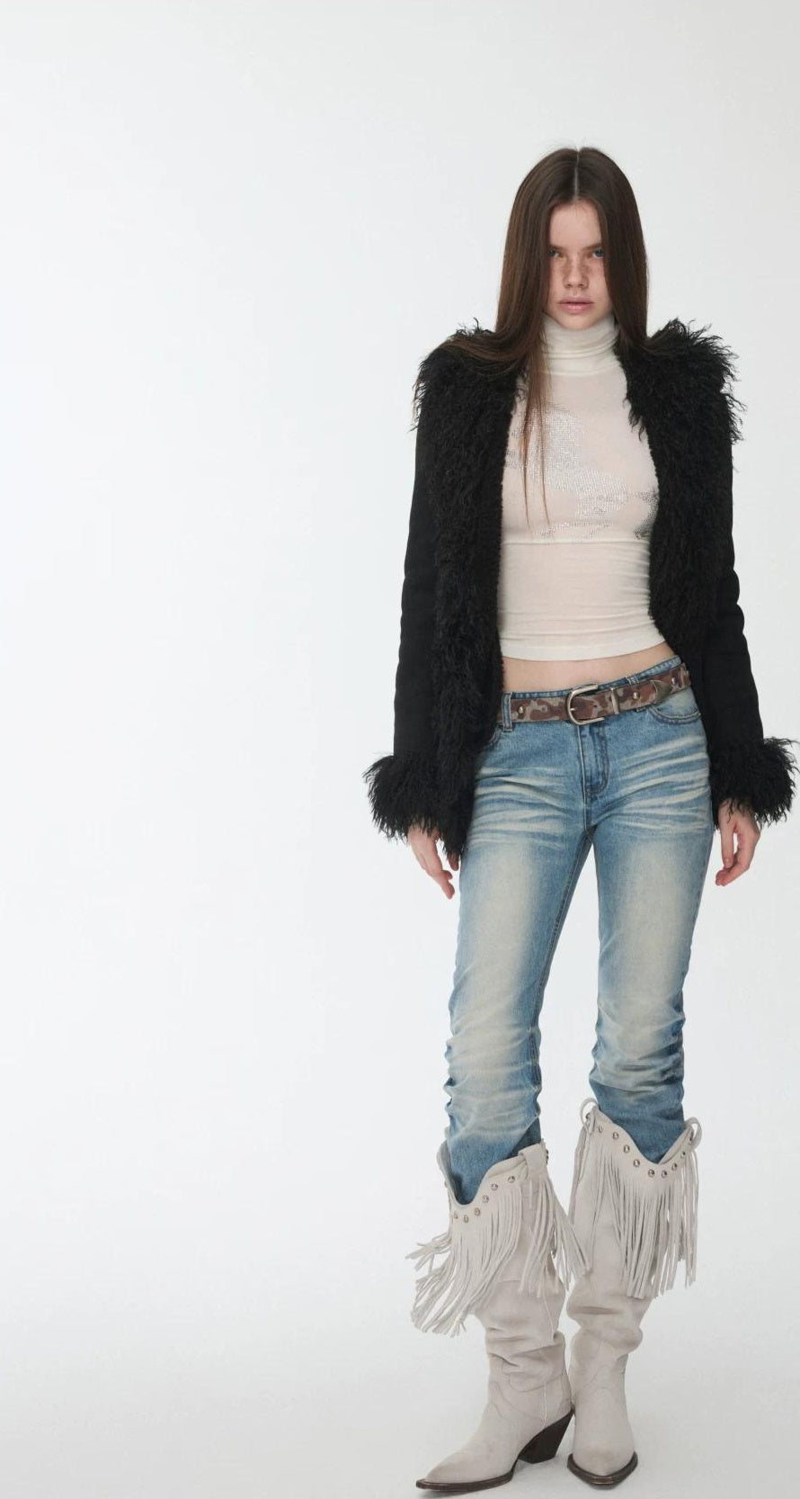 1JINN STUDIO | VINTAGE WHISKERS LOW-WAIST JEANS【ID:TN00070】