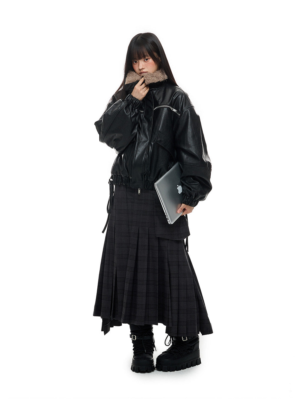 Winter Fur Collar String Rider Jacket