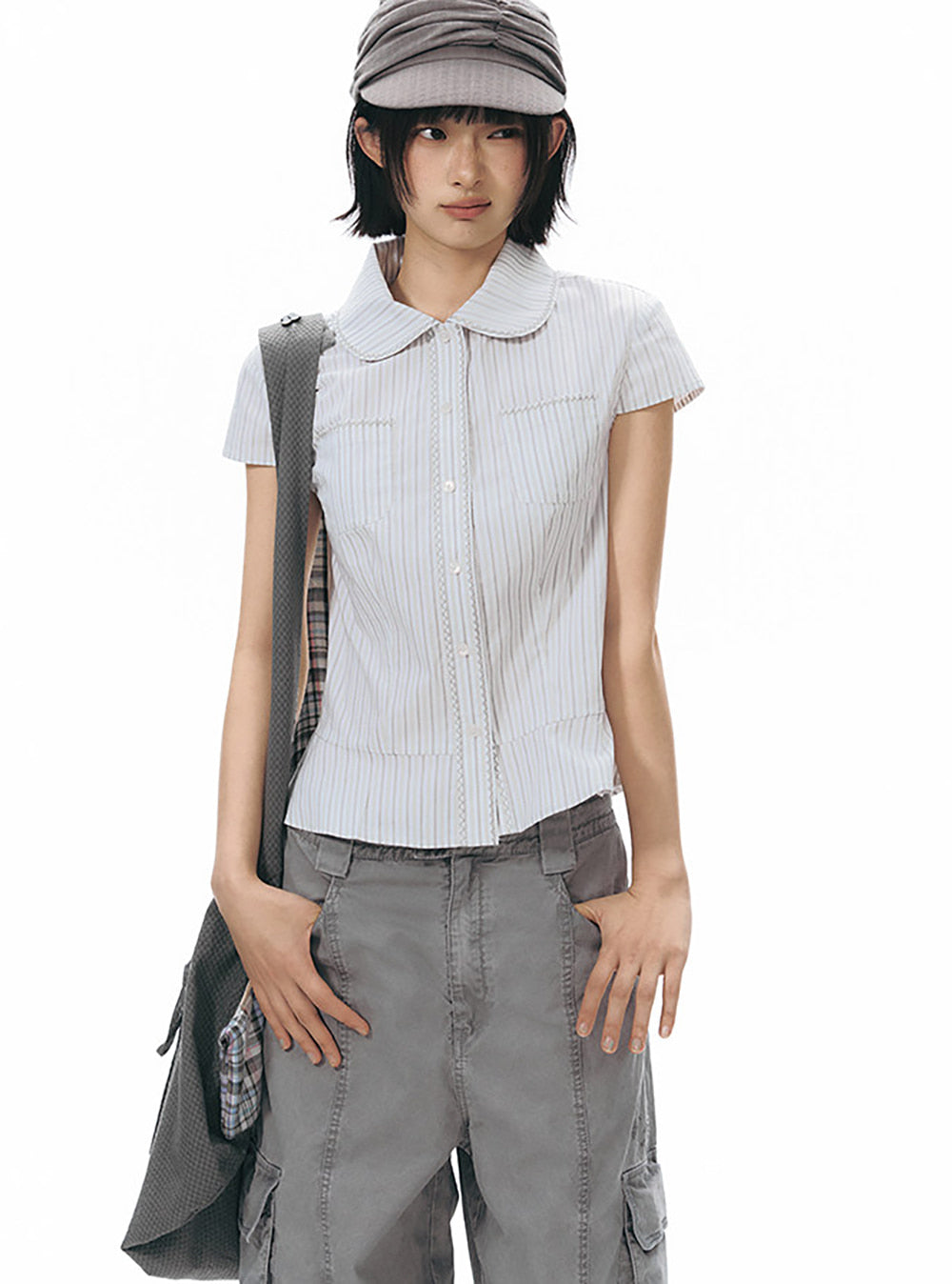 Contour Petal Collar Blouse (2color)