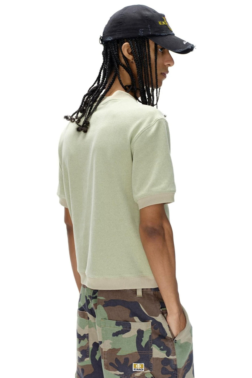 3D Velvet Round Neck T-Shirt