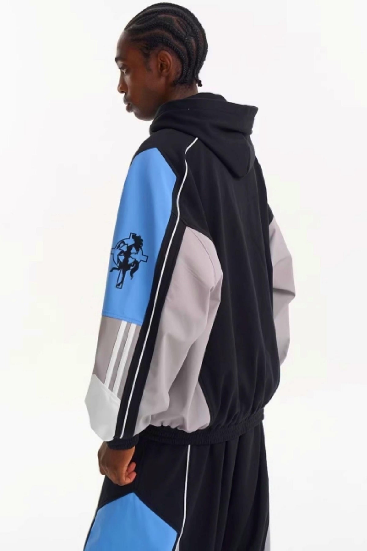 Contrasting Stitch Embroidered Jacket
