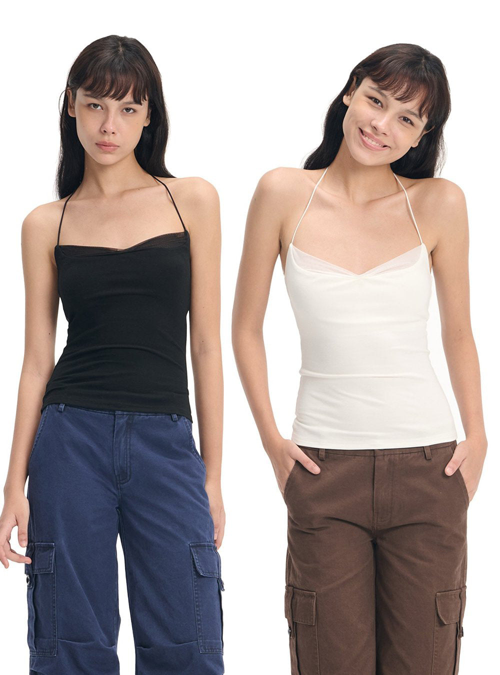 Lace Trim Camisole Top (2color)