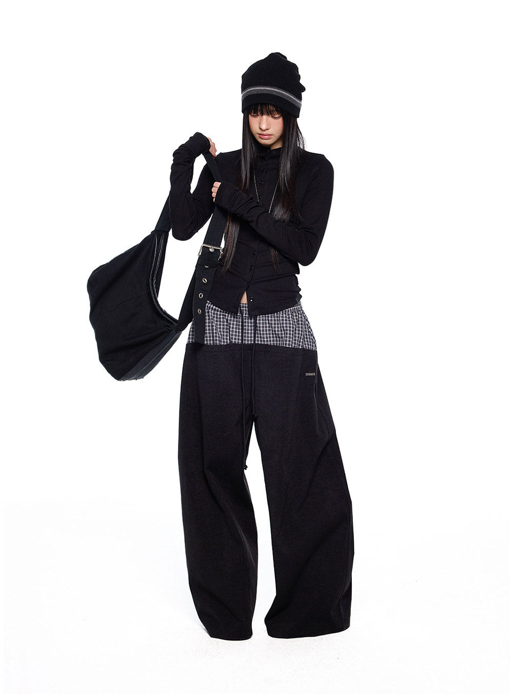 Drawstring Wide Sweat Pants (2color)