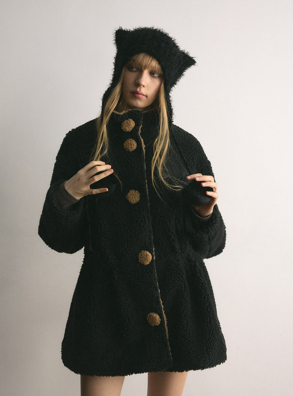 Warm Blend Button Fleece Coat