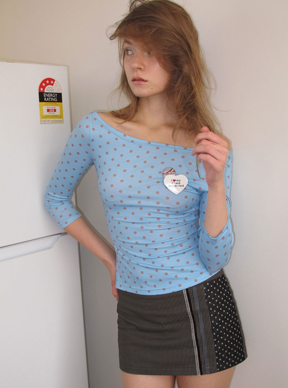 Blue Polka Breeze Slim Top
