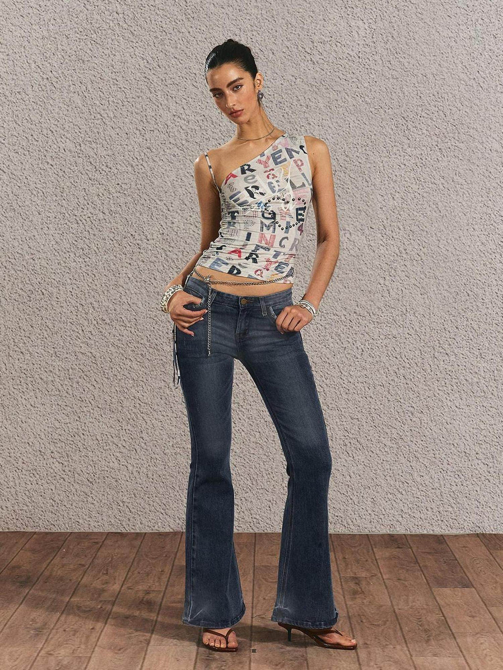 Original Backless Slim Fit Cropped Cotton Women Printed Letter Tank Tops