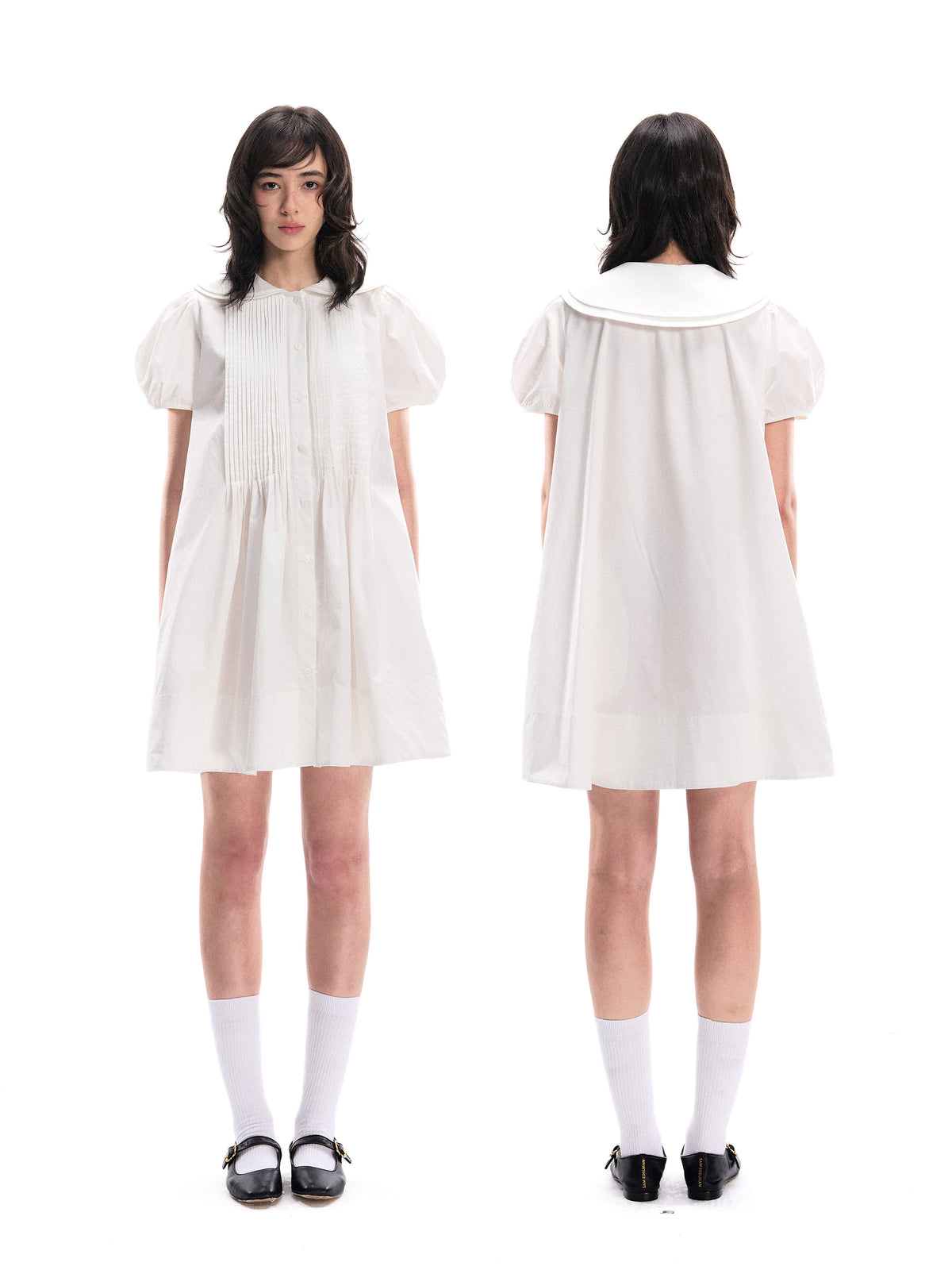 Romance Nanci Doll Collar Puff Shirt Dress