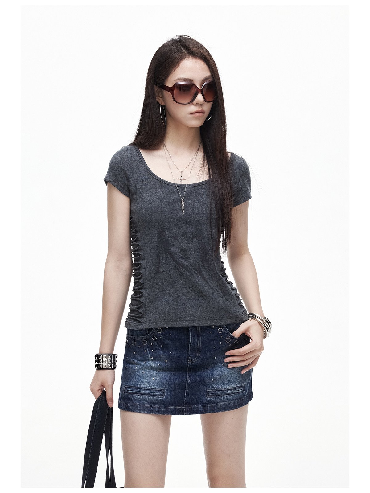 Side Ruched Sleek Top