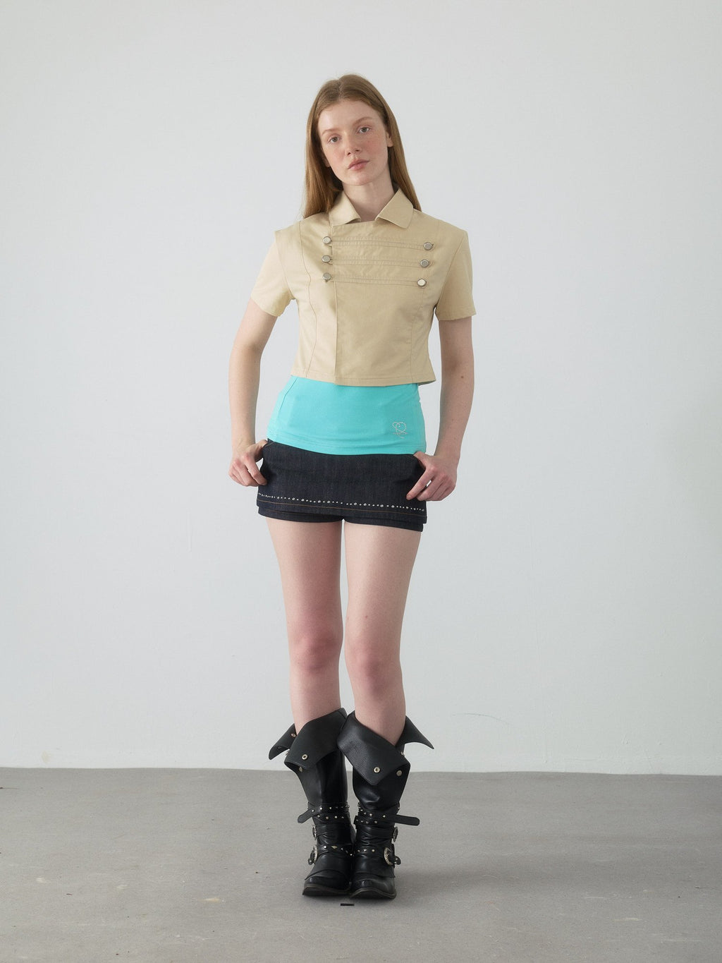 Napoleon Button Crop Shirt