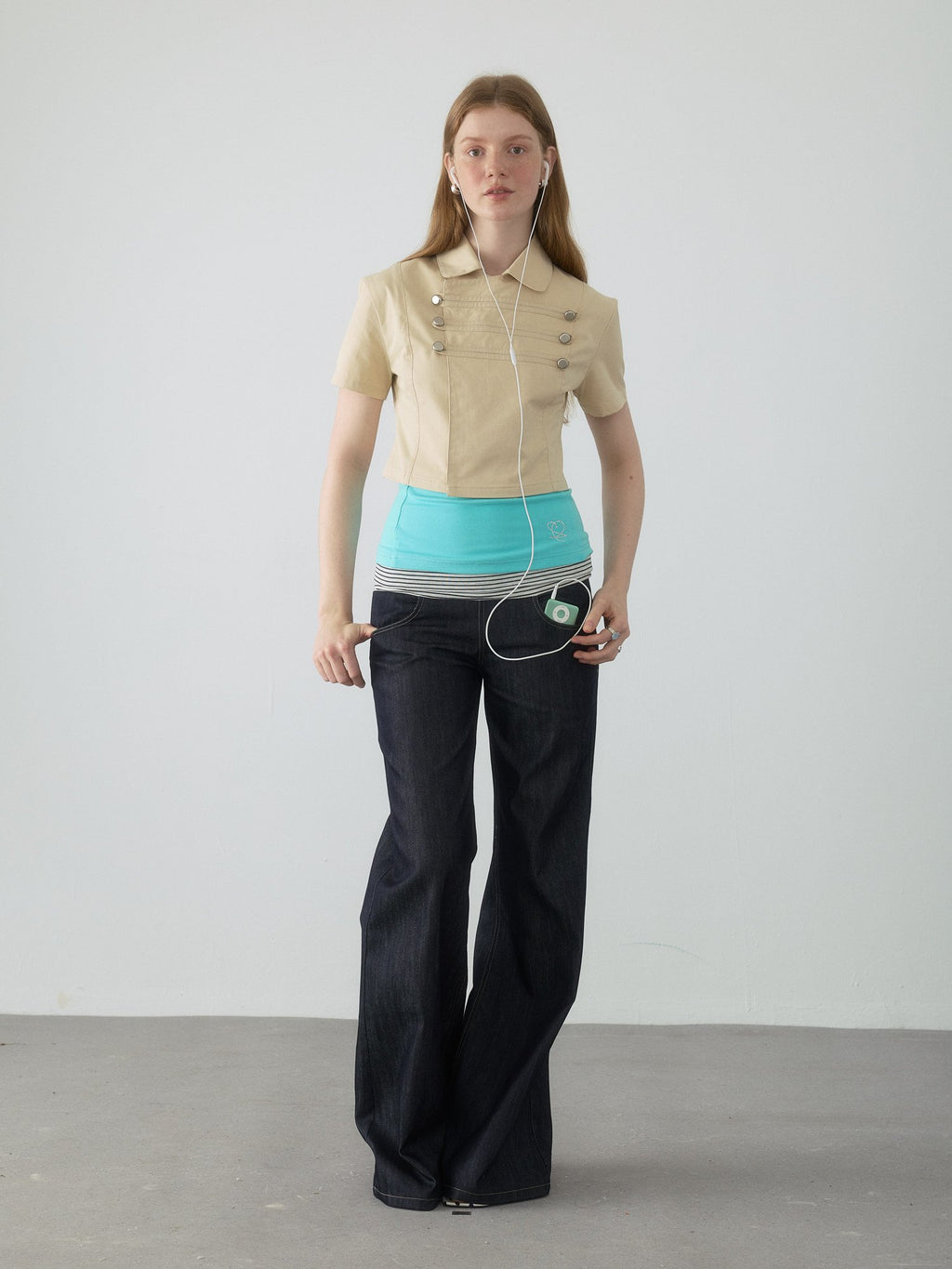Napoleon Button Crop Shirt