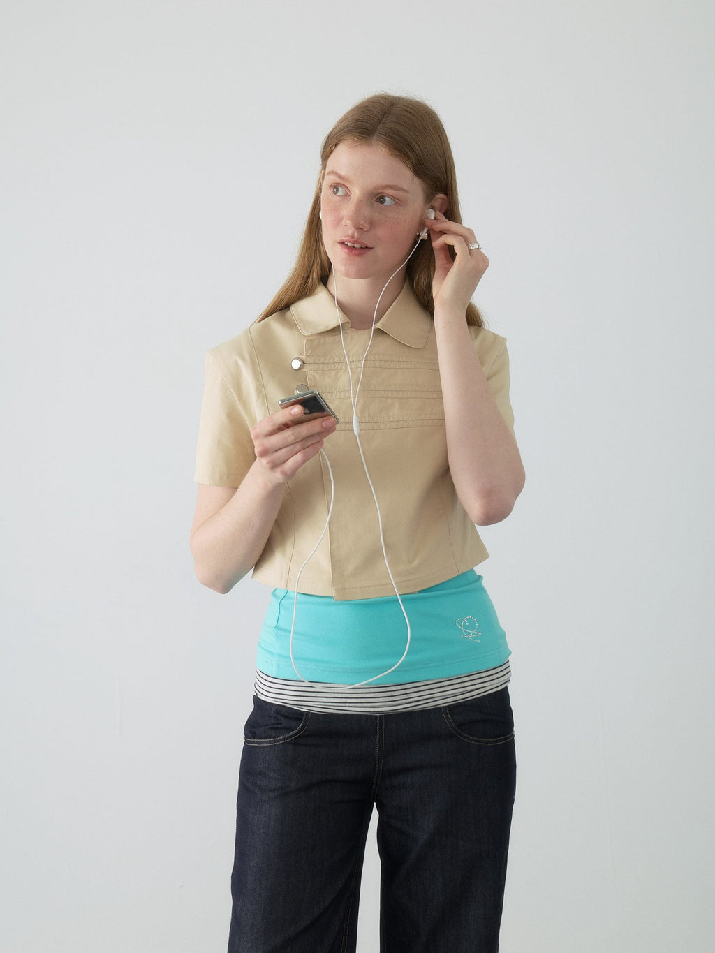 Napoleon Button Crop Shirt