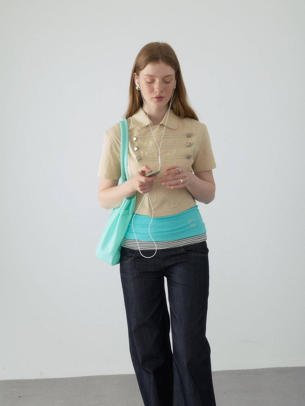 Napoleon Button Crop Shirt