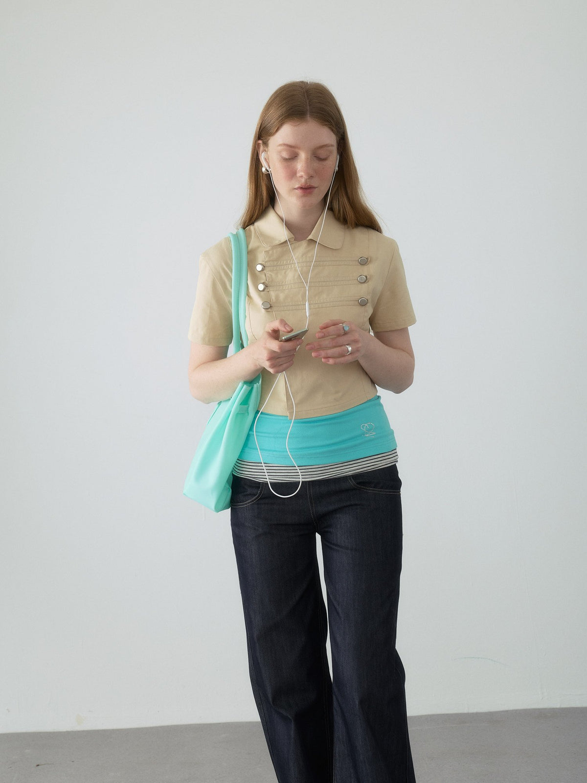 Napoleon Button Crop Shirt