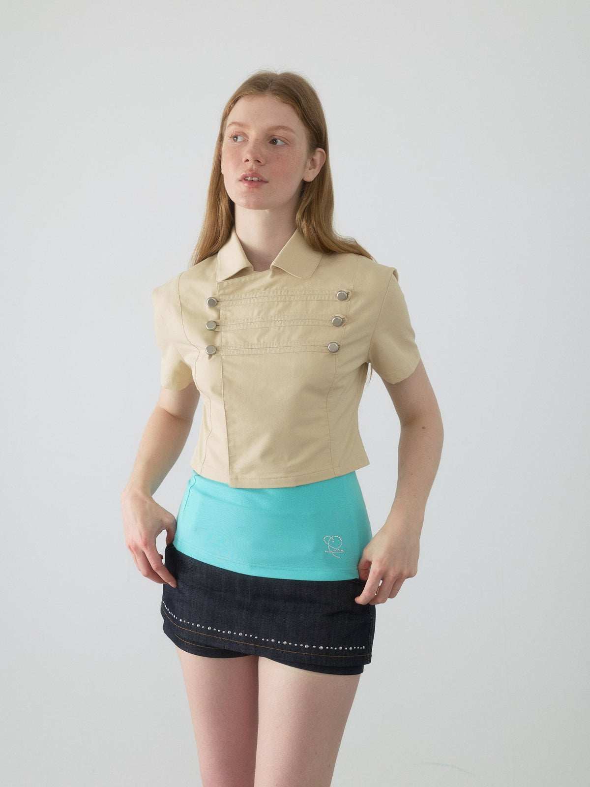 Napoleon Button Crop Shirt