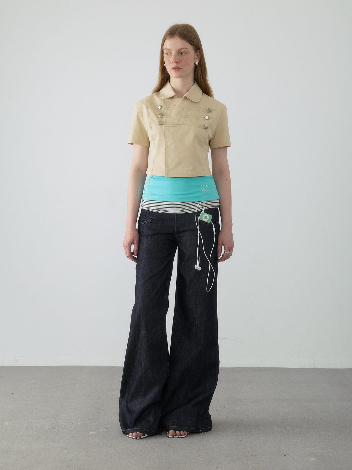 Napoleon Button Crop Shirt