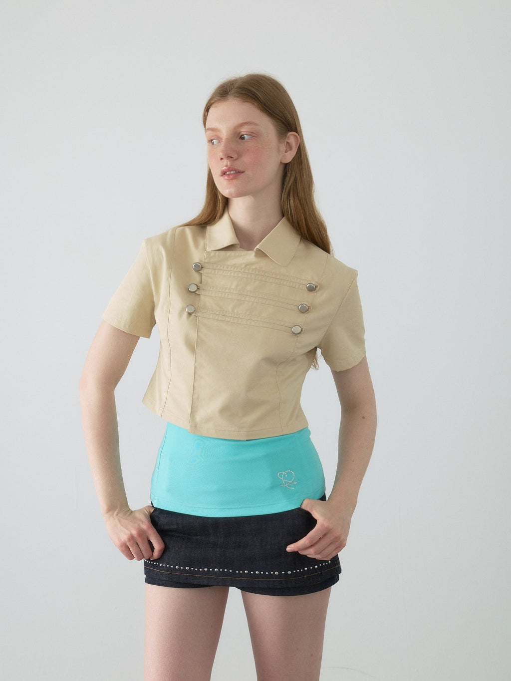 Napoleon Button Crop Shirt