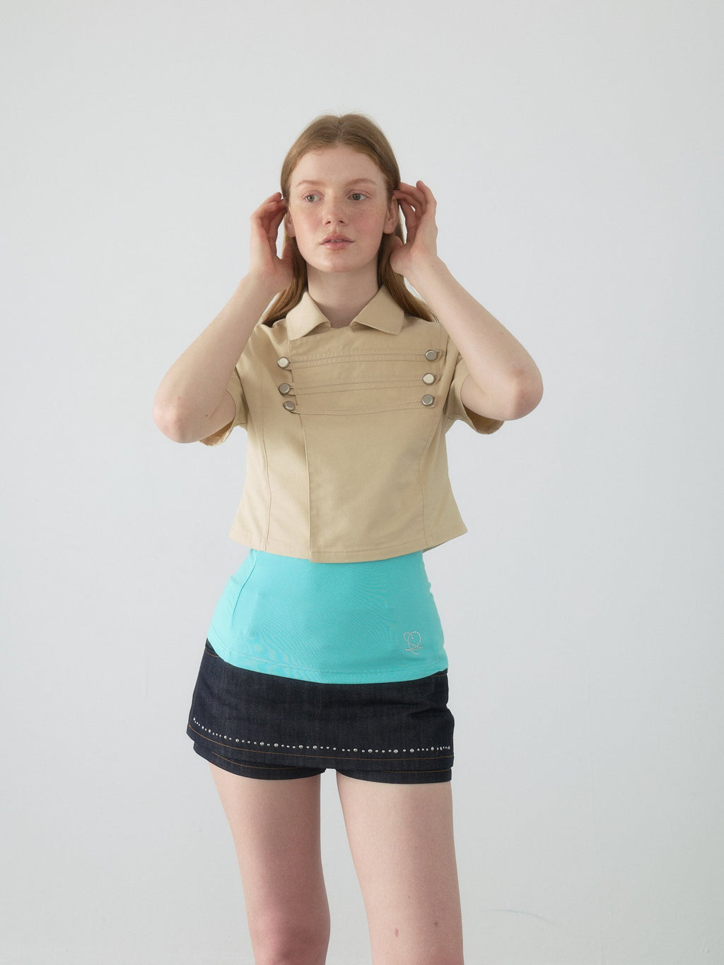 Napoleon Button Crop Shirt