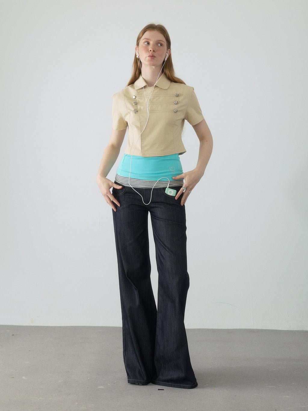 Napoleon Button Crop Shirt