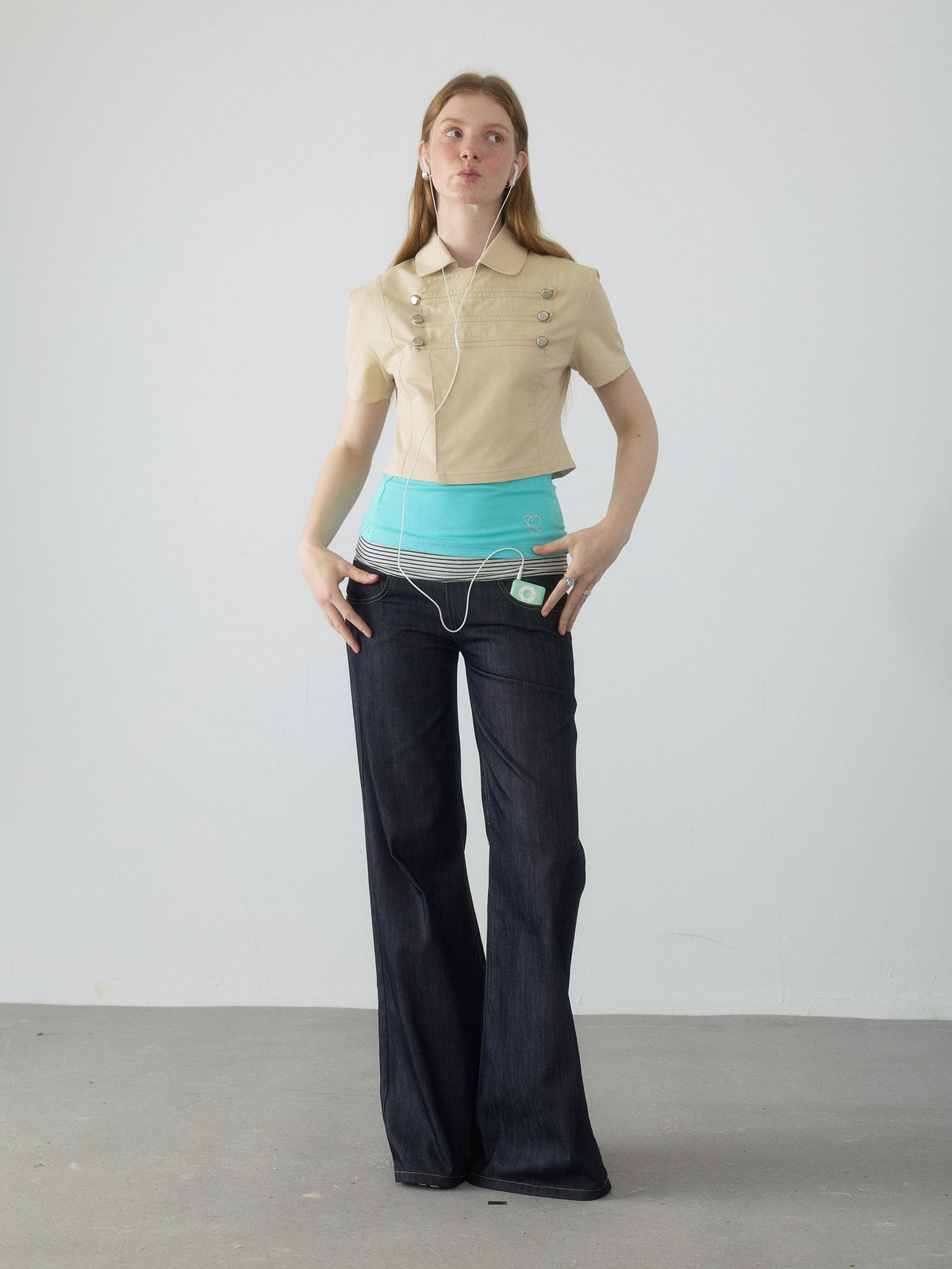 Napoleon Button Crop Shirt