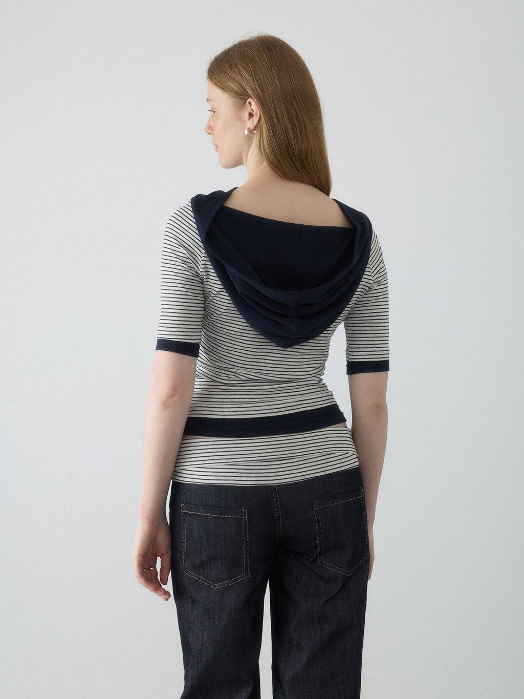 Nautical Stripe Off Shoulder Top