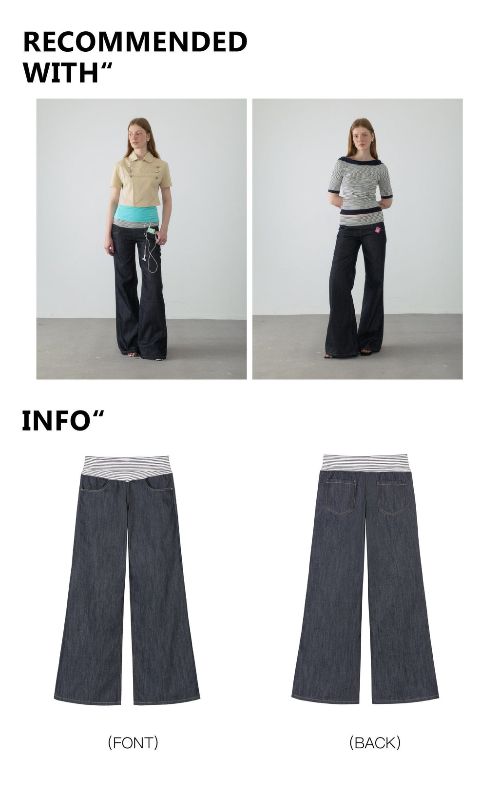Spiral Stripe Bootcut Pants