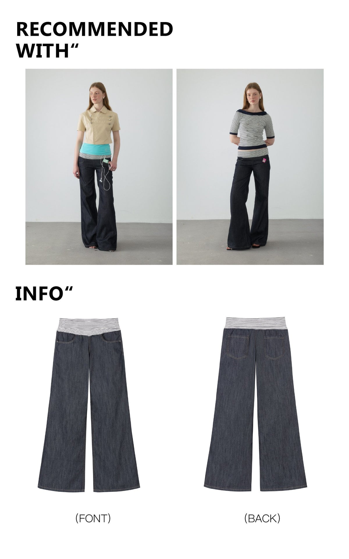 Spiral Stripe Bootcut Pants