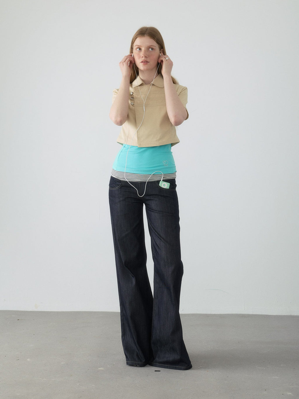 Spiral Stripe Bootcut Pants