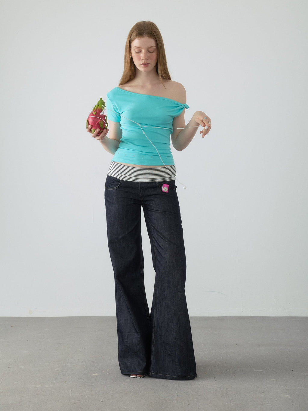 Spiral Stripe Bootcut Pants