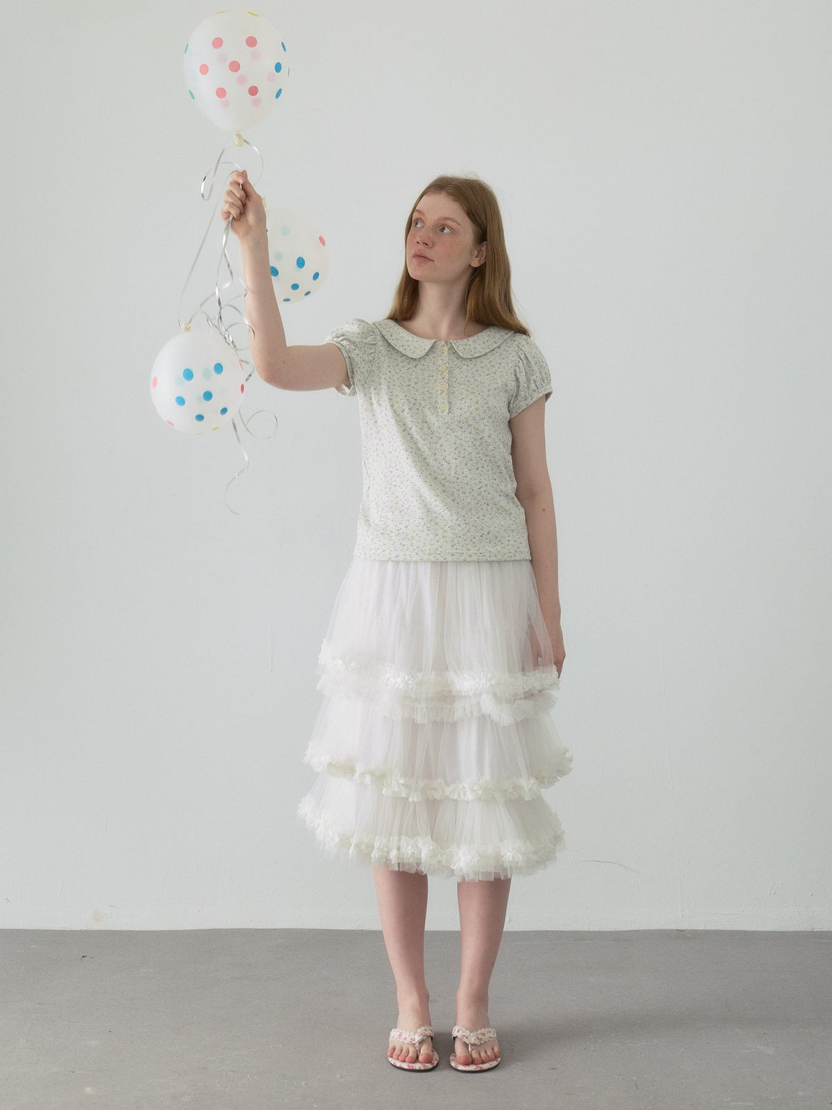 Doll Collar Puff Sleeve Top