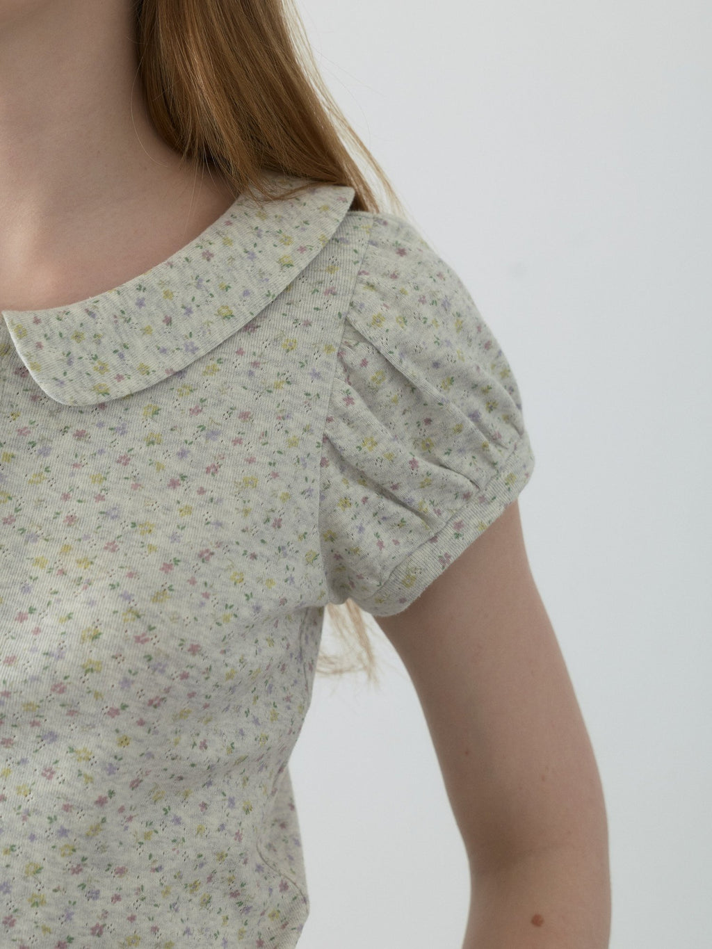 Doll Collar Puff Sleeve Top