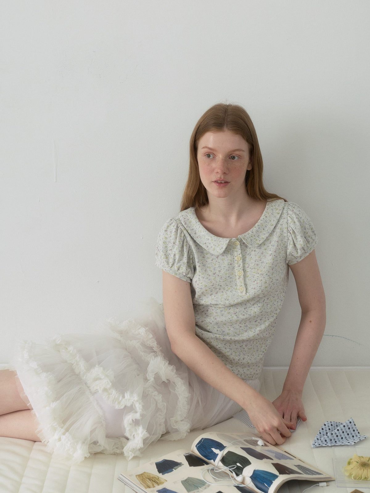 Doll Collar Puff Sleeve Top
