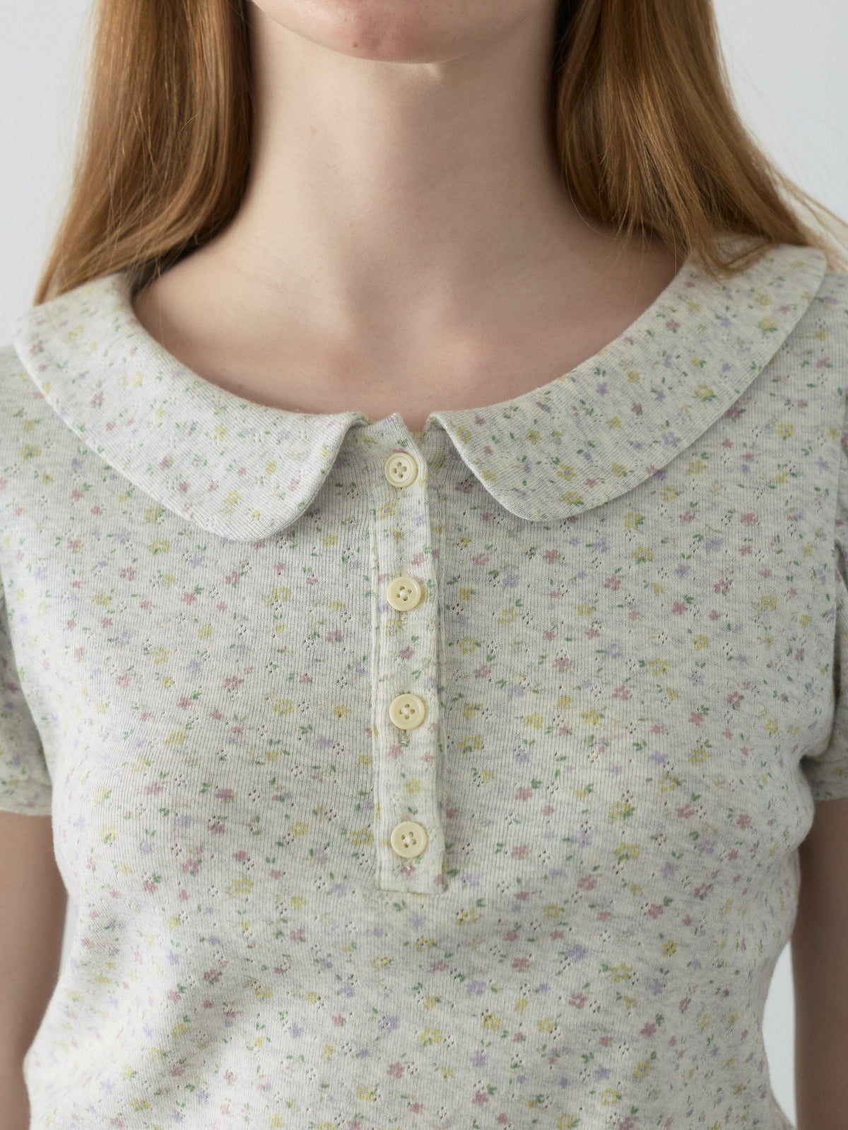 Doll Collar Puff Sleeve Top
