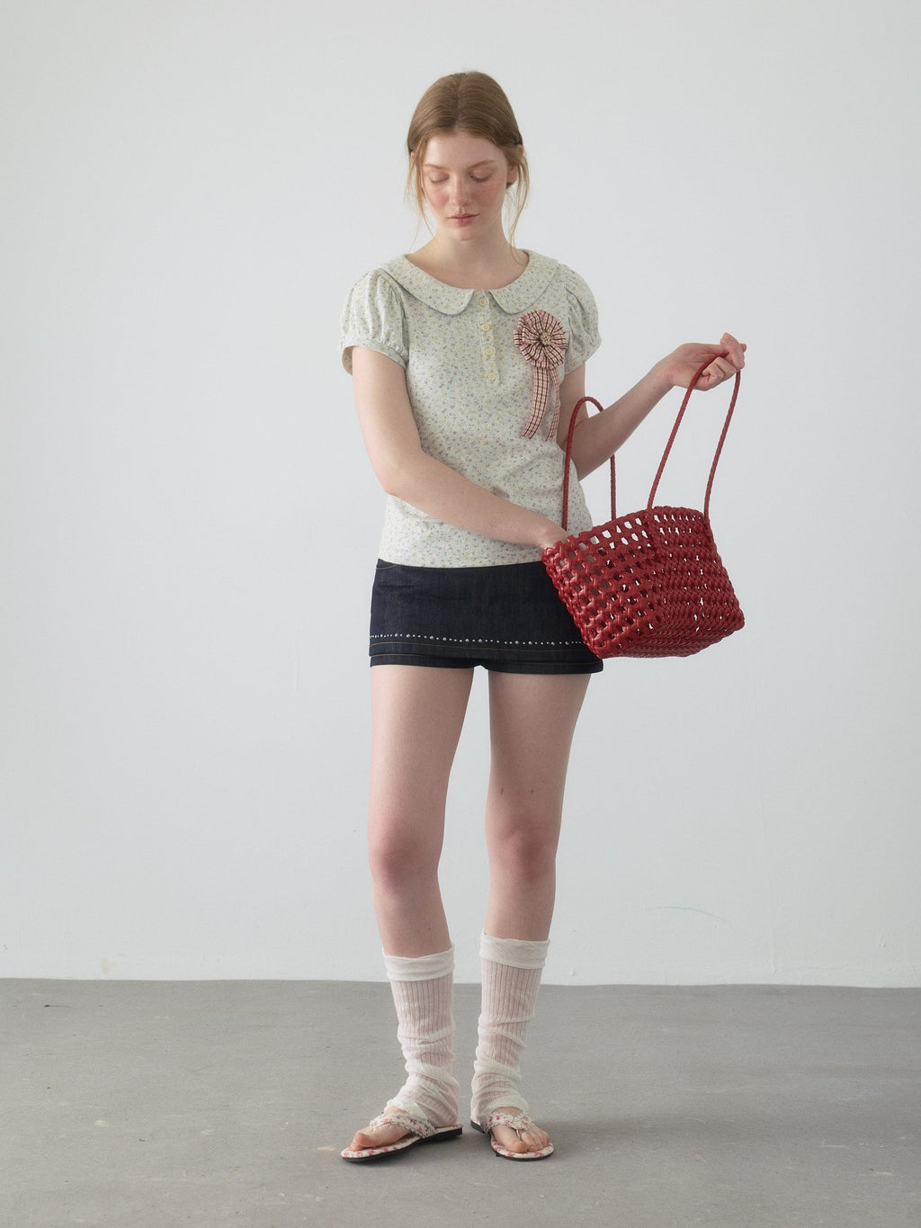 Doll Collar Puff Sleeve Top
