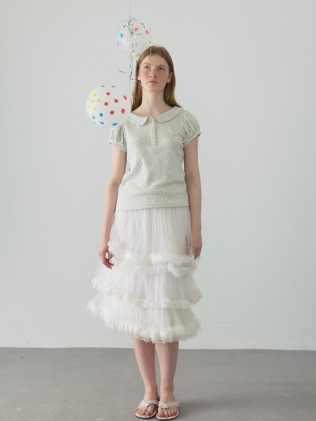 Doll Collar Puff Sleeve Top