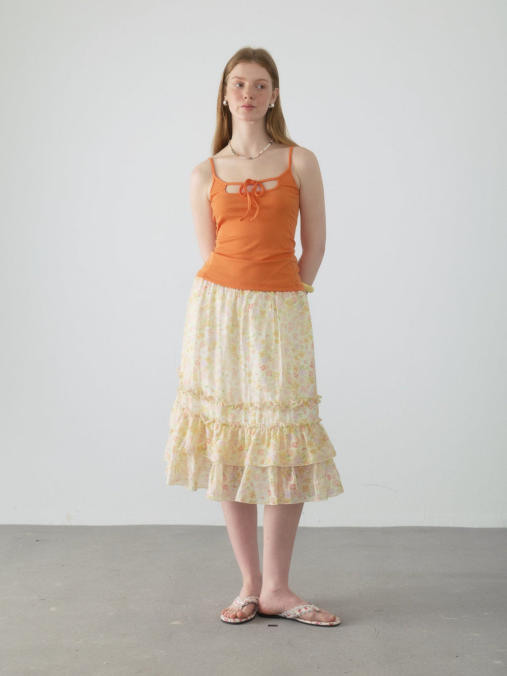 Berry Curve Ruffle Skirt