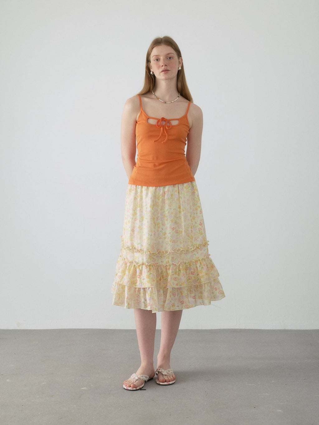 Berry Curve Ruffle Skirt