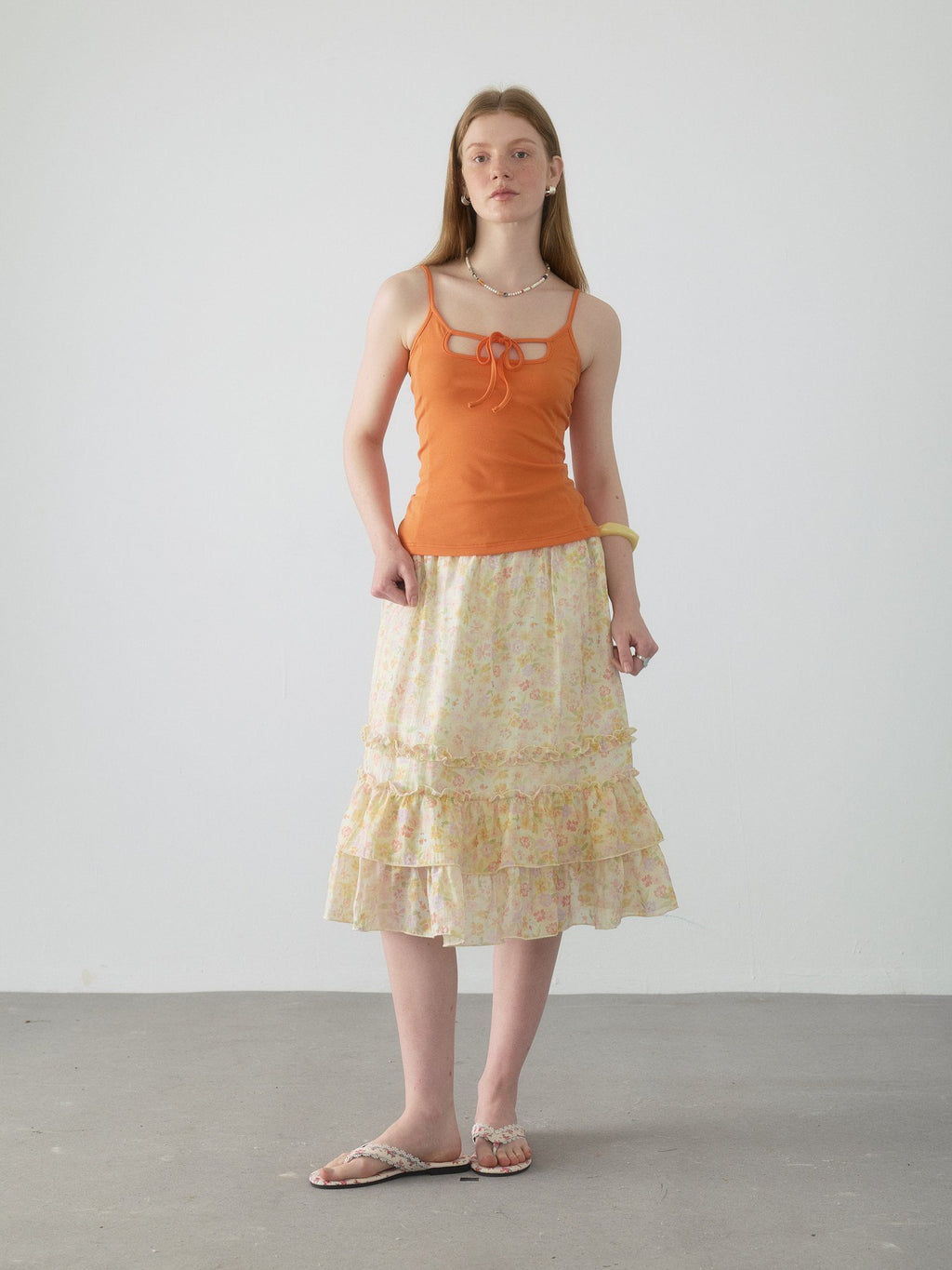 Berry Curve Ruffle Skirt