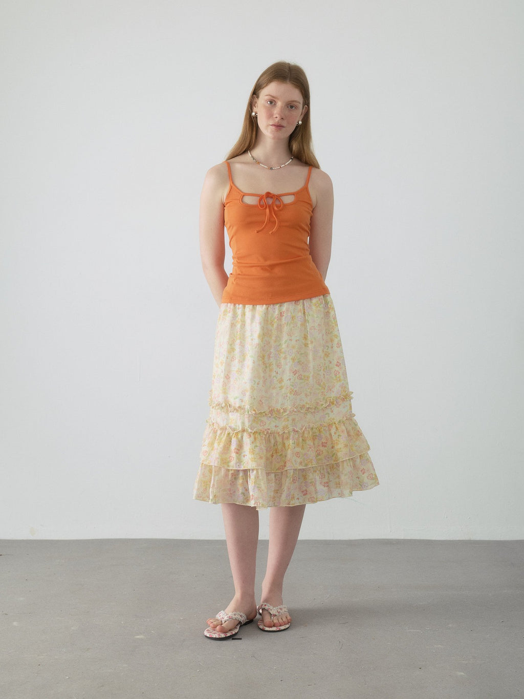 Berry Curve Ruffle Skirt