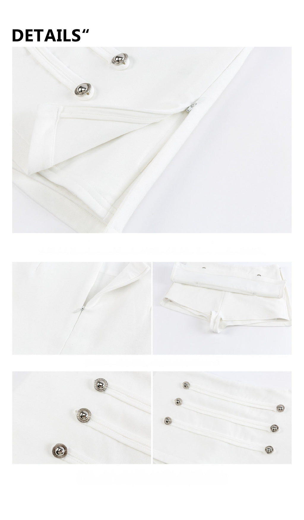 Napoleon Button Mini Skirt