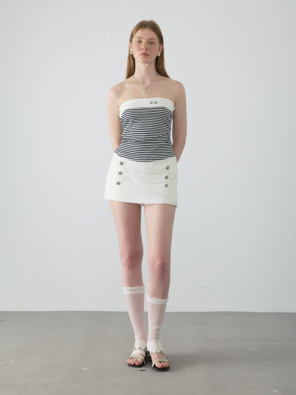 Napoleon Button Mini Skirt