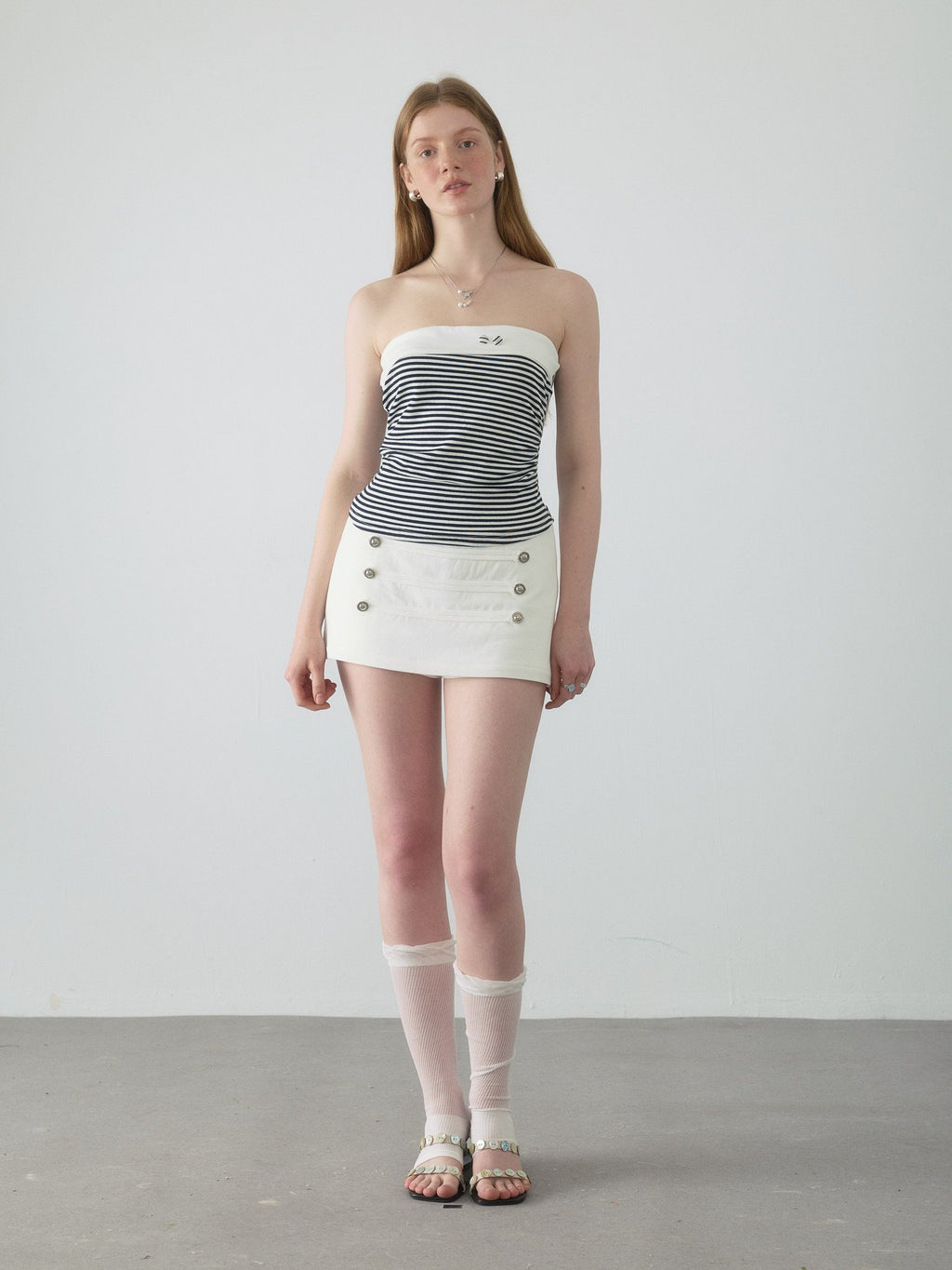 Napoleon Button Mini Skirt