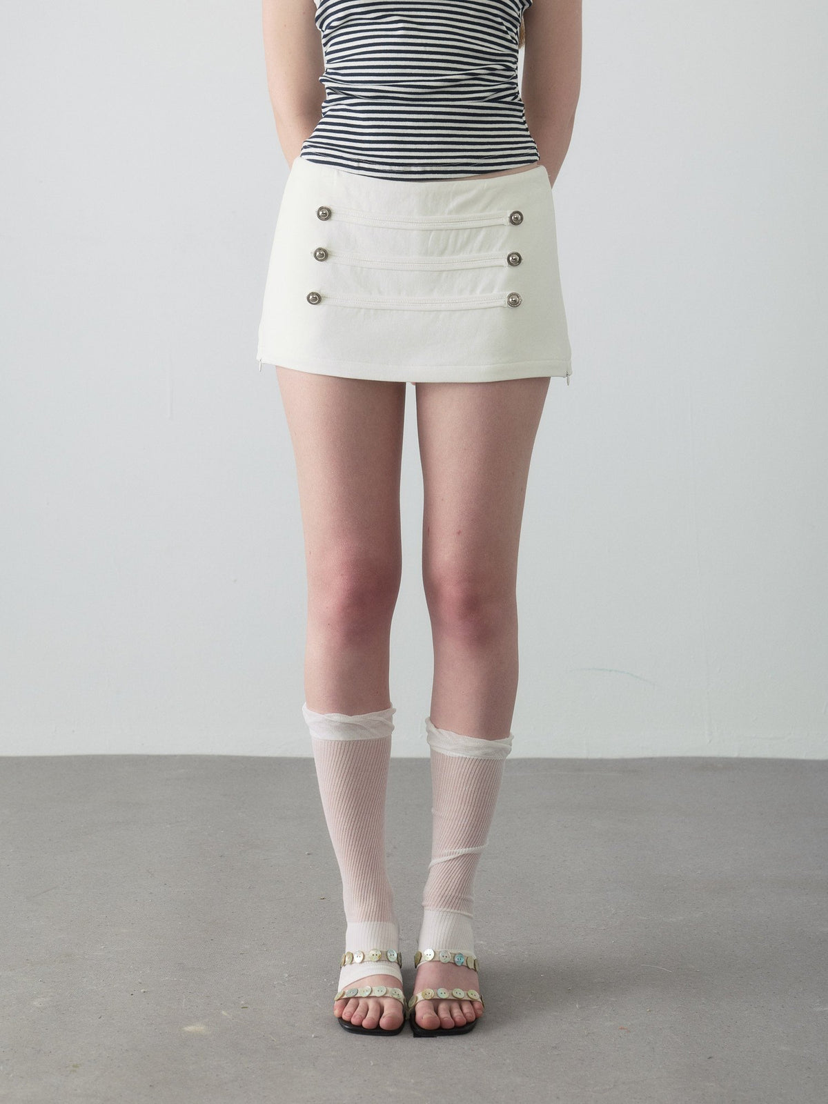 Napoleon Button Mini Skirt