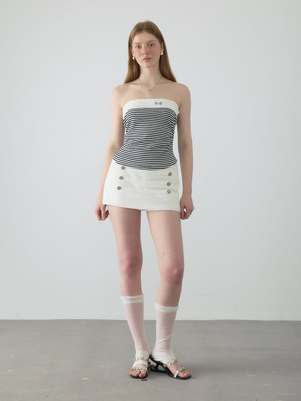 Napoleon Button Mini Skirt