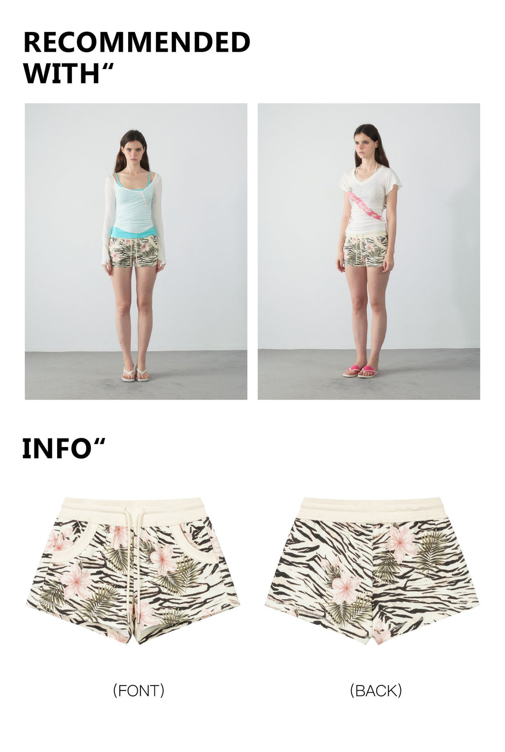 Zebra Bloom Shorts