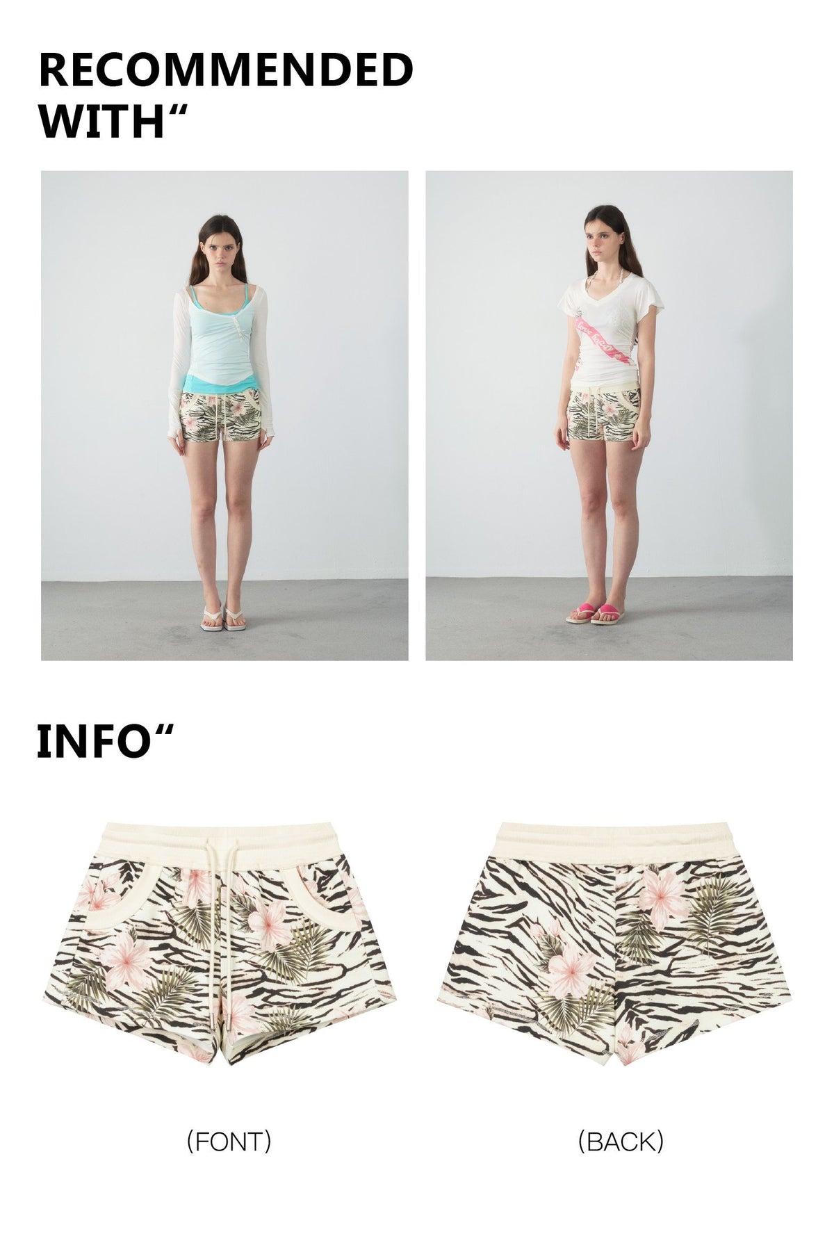 Zebra Bloom Shorts