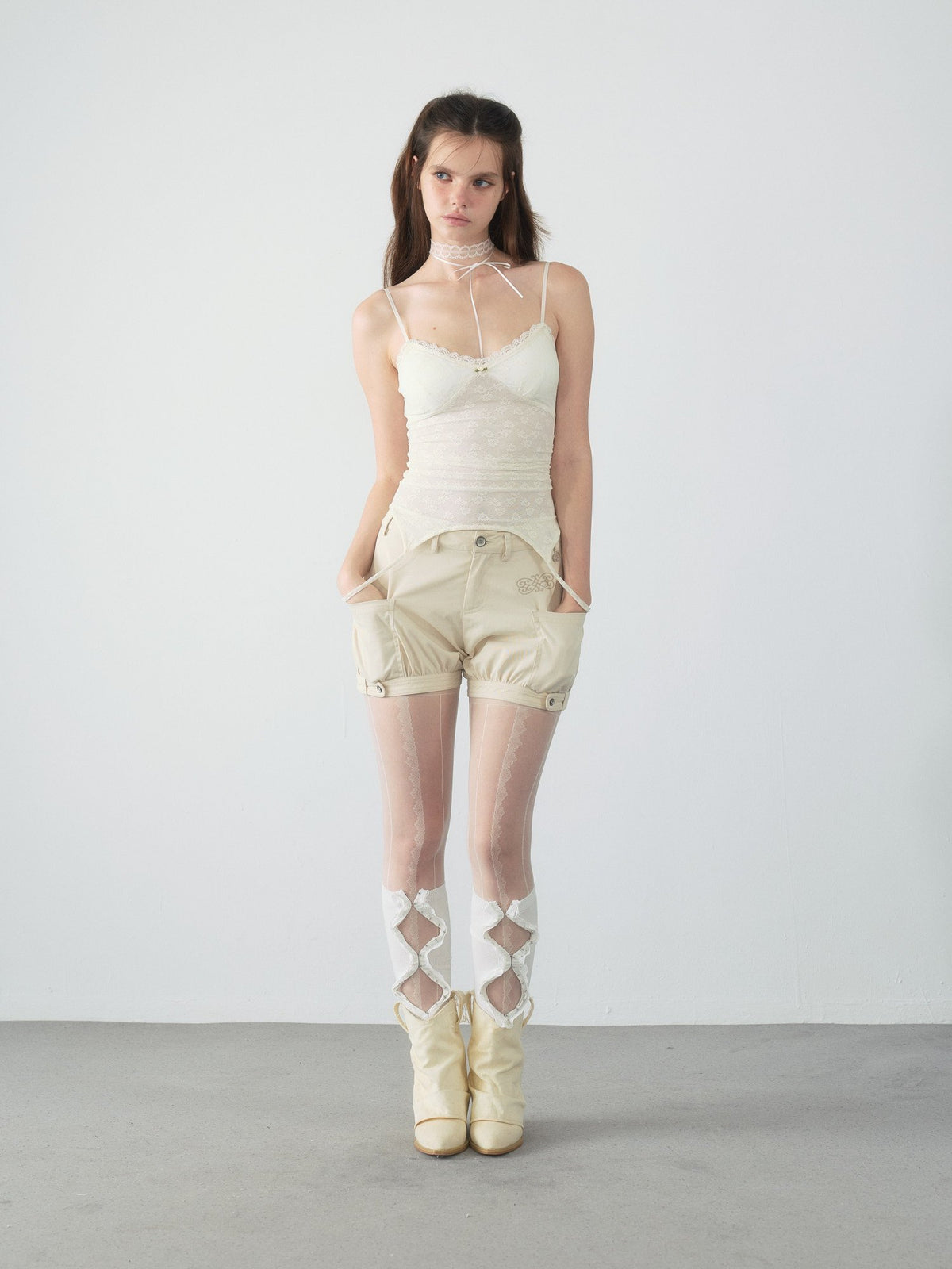 Berry Curve Lace Camisole Top